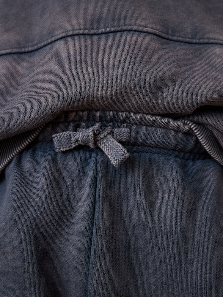 Reebok Boys Washed Logo 100% Cotton Black Joggers - Image 3 of 8