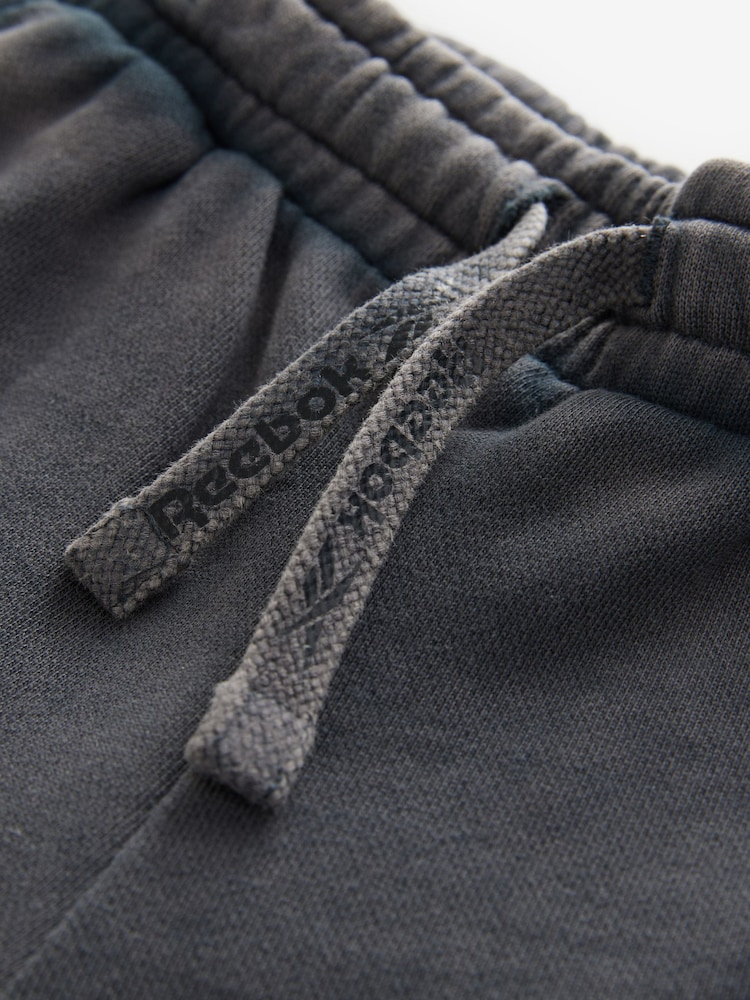 Reebok Boys Washed Logo 100% Cotton Black Joggers - Image 7 of 8