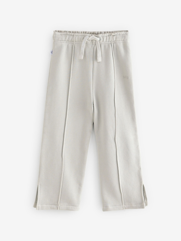 Reebok Girls Washed Light Blue 100% Cotton Wide Leg Joggers - Image 7 of 10