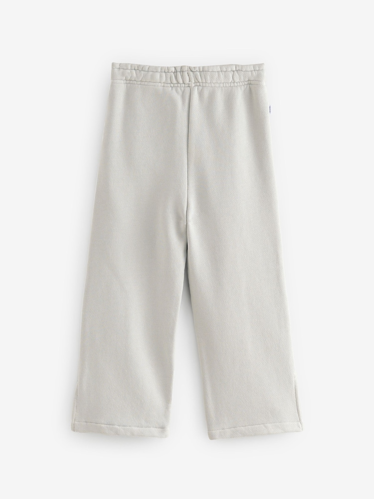 Reebok Girls Washed Light Blue 100% Cotton Wide Leg Joggers - Image 8 of 10