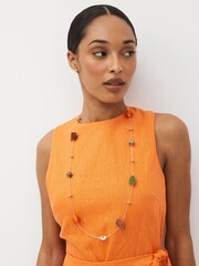 Green Bead Wrapped Long Rope Necklace - Image 1 of 4