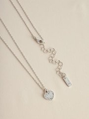 Silver Tone Heart Initial Necklace - Image 4 of 5