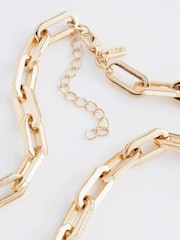 Gold Tone Long Chain Link Necklace - Image 4 of 4