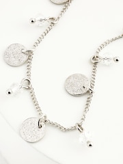Silver Tone Disc Anklet - Image 2 of 4