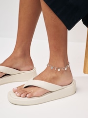 Silver Tone Disc Anklet - Image 3 of 4