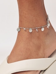Silver Tone Disc Anklet - Image 4 of 4