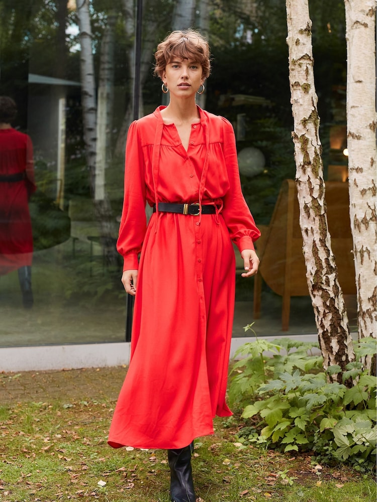 Baukjen Red Ania Dress with Lenzing™ Ecovero™ - Image 1 of 5
