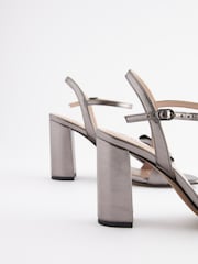 Pewter Forever Comfort Bow Block Heel Sandals - Image 7 of 7