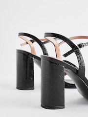 Black Forever Comfort Bow Block Heel Sandals - Image 5 of 8