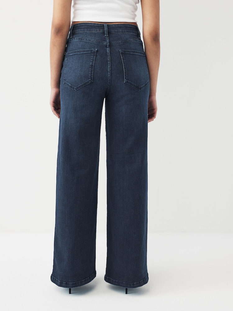 Inky Blue Hourglass Wide Leg Jeans - Image 2 of 9