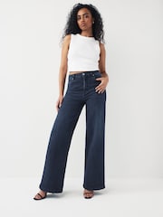 Inky Blue Hourglass Wide Leg Jeans - Image 3 of 9