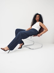 Inky Blue Hourglass Wide Leg Jeans - Image 5 of 9