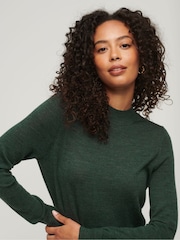 Superdry Green Merino Knit Dress - Image 3 of 7