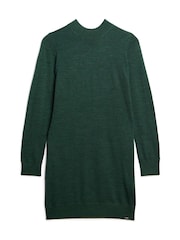 Superdry Green Merino Knit Dress - Image 5 of 7