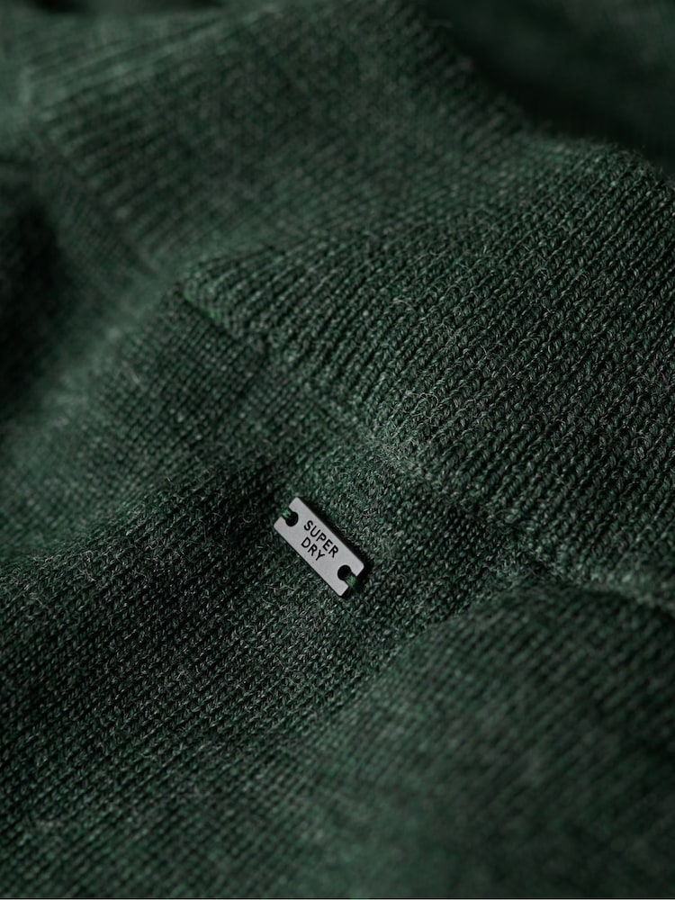 Superdry Green Merino Knit Dress - Image 6 of 7