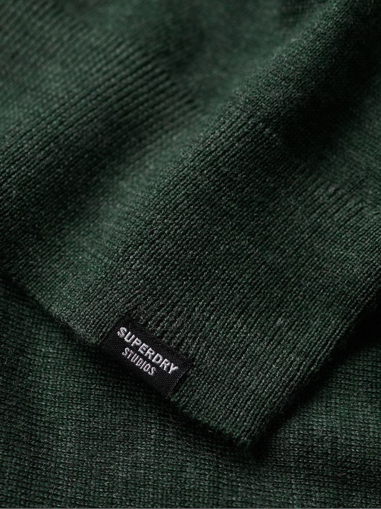 Superdry Green Merino Knit Dress - Image 7 of 7