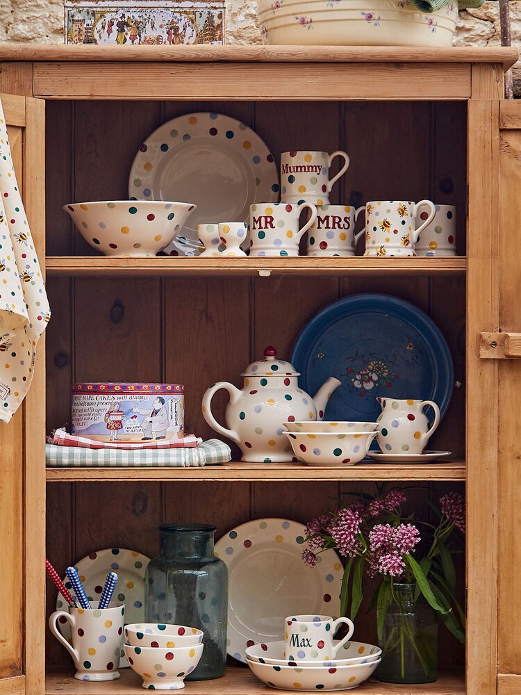 Emma Bridgewater Cream Polka Dot 4 Mug Teapot - Image 1 of 2