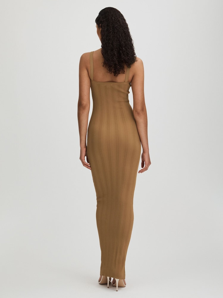 Bronz - Good American Good American Plisse Rochie lungă - Image 4 of 5