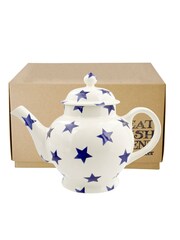 Emma Bridgewater Cream Blue Star Mug & Teapot Boxed - Image 2 of 2