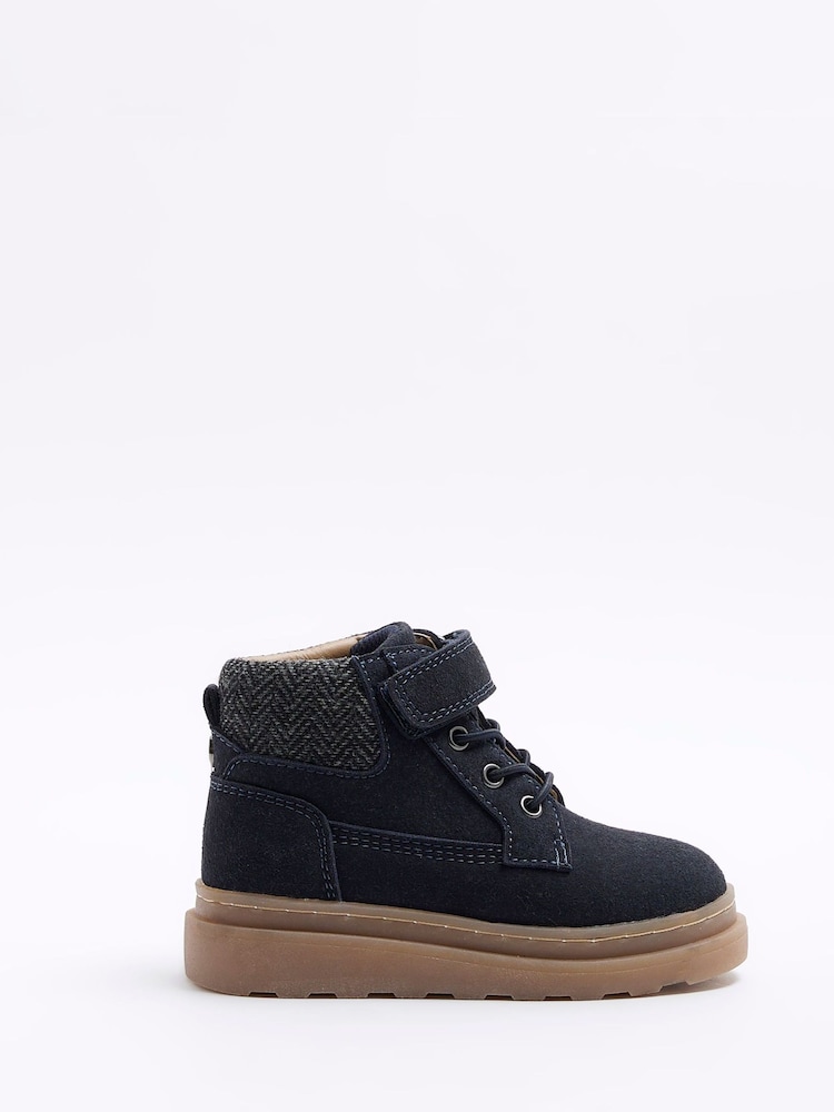 River Island Blue Navy Smart Boots - Image 1 of 5
