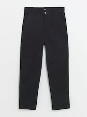 River Island Black Boys Smart Chino 100% Cotton Trousers - Image 1 of 4