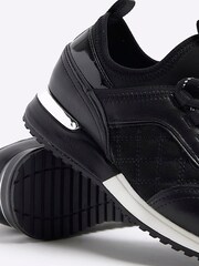 River Island Black Girls Quilted Runner Trainers - Image 5 of 5