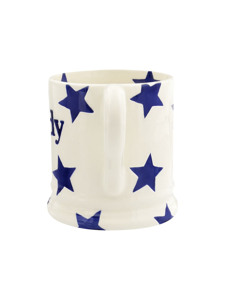 Emma Bridgewater Cream Blue Star Daddy 1/2 Pint Mug - Image 3 of 5