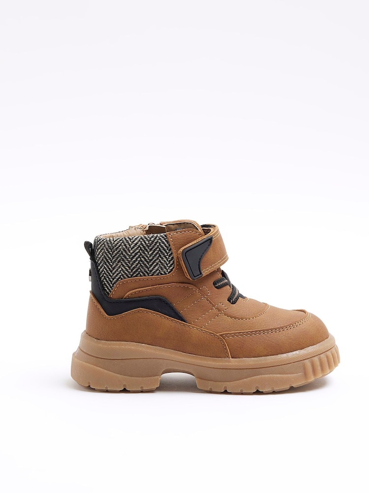 River Island Jungen Worked Stiefel mit Klettverschluss - Bild 1 von 4