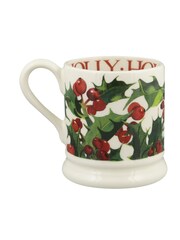 Emma Bridgewater Set of 2 Cream Holly & Ivy 1/2 Pint Mugs Boxed - Image 4 of 6
