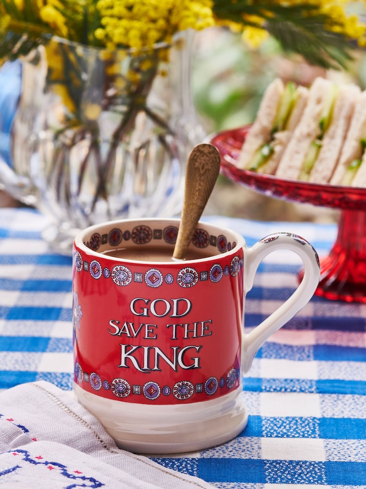 Emma Bridgewater Cream God Save The King 1/2 Pint Mug - Image 1 of 5