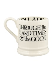Emma Bridgewater Cream Black Toast you & me set of 2 1/2 Pint Boxed Mugs - Image 4 of 5
