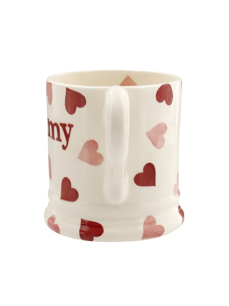 Emma Bridgewater Cream Pink Hearts Mummy 1/2 Pint Mug - Image 3 of 5