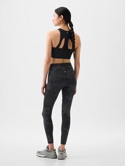 Gap Black Camo High Waisted Power Stretch Full Length Pocket Leggings - Image 2 of 3