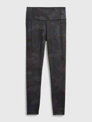 Gap Black Camo High Waisted Power Stretch Full Length Pocket Leggings - Image 3 of 3