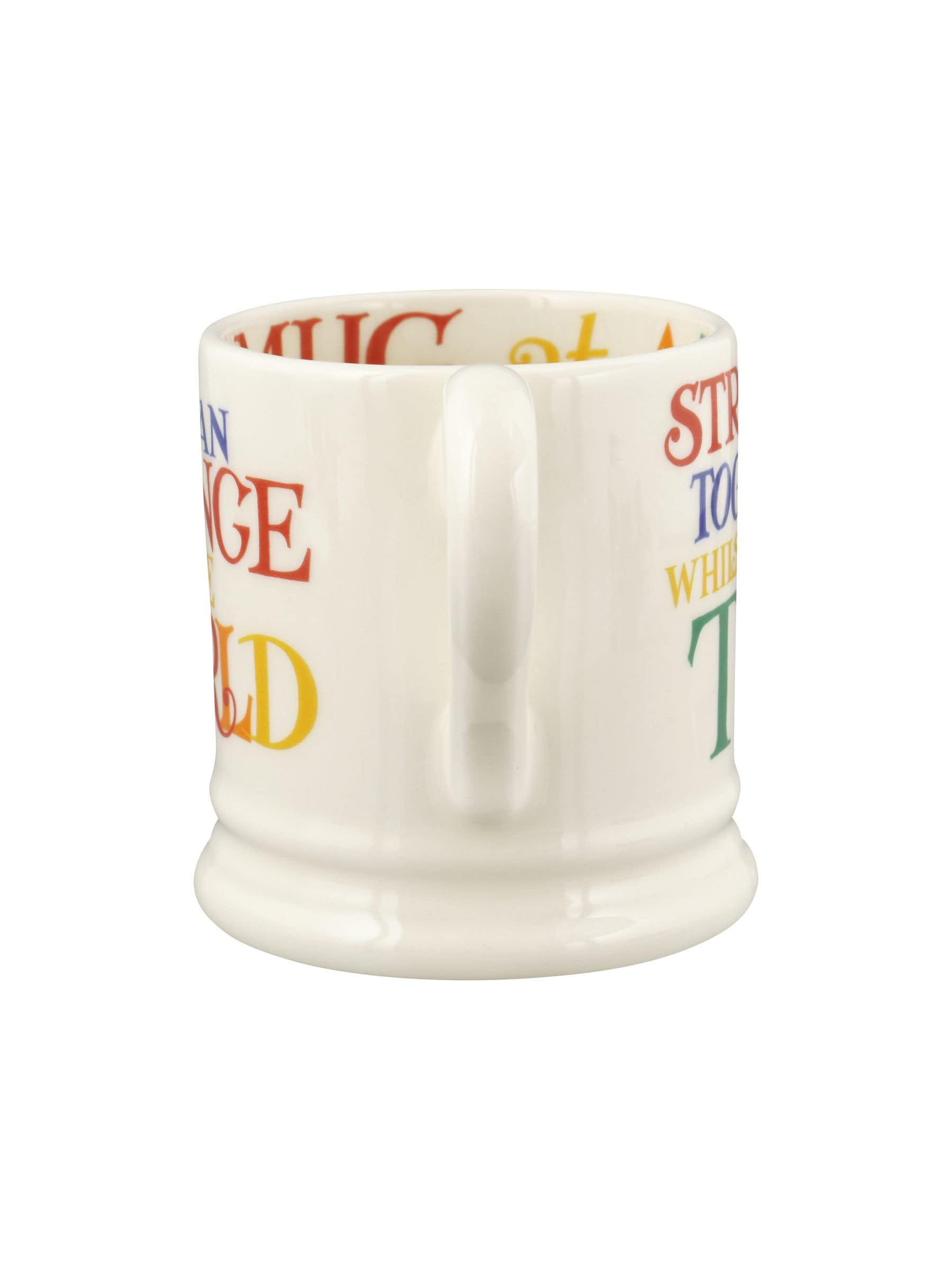 Emma Bridgewater Rainbow toast change the world 1/2 Pint Mug