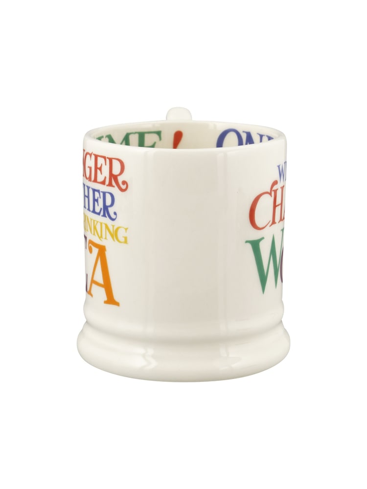 Emma Bridgewater Cream Rainbow toast change the world 1/2 Pint Mug - Image 5 of 5