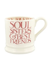 Emma Bridgewater Cream Pink Toast Soul Sisters 1/2 Pint Mug - Image 2 of 5