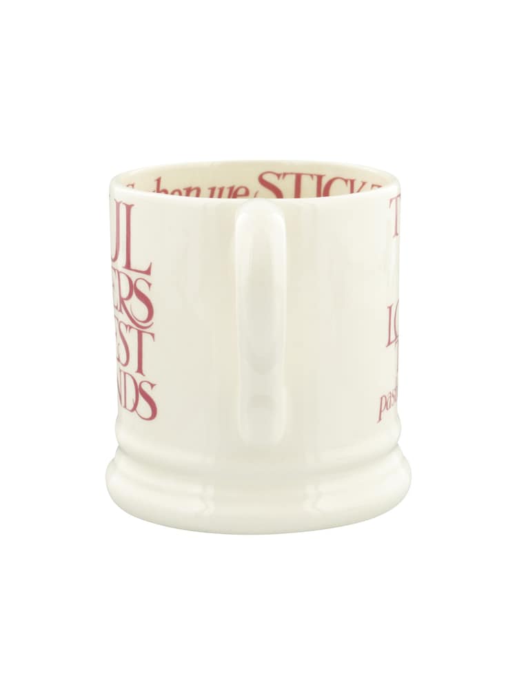 Emma Bridgewater Cream Pink Toast Soul Sisters 1/2 Pint Mug - Image 3 of 5