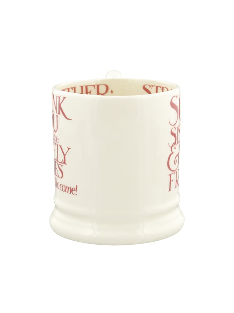 Emma Bridgewater Cream Pink Toast Soul Sisters 1/2 Pint Mug - Image 5 of 5