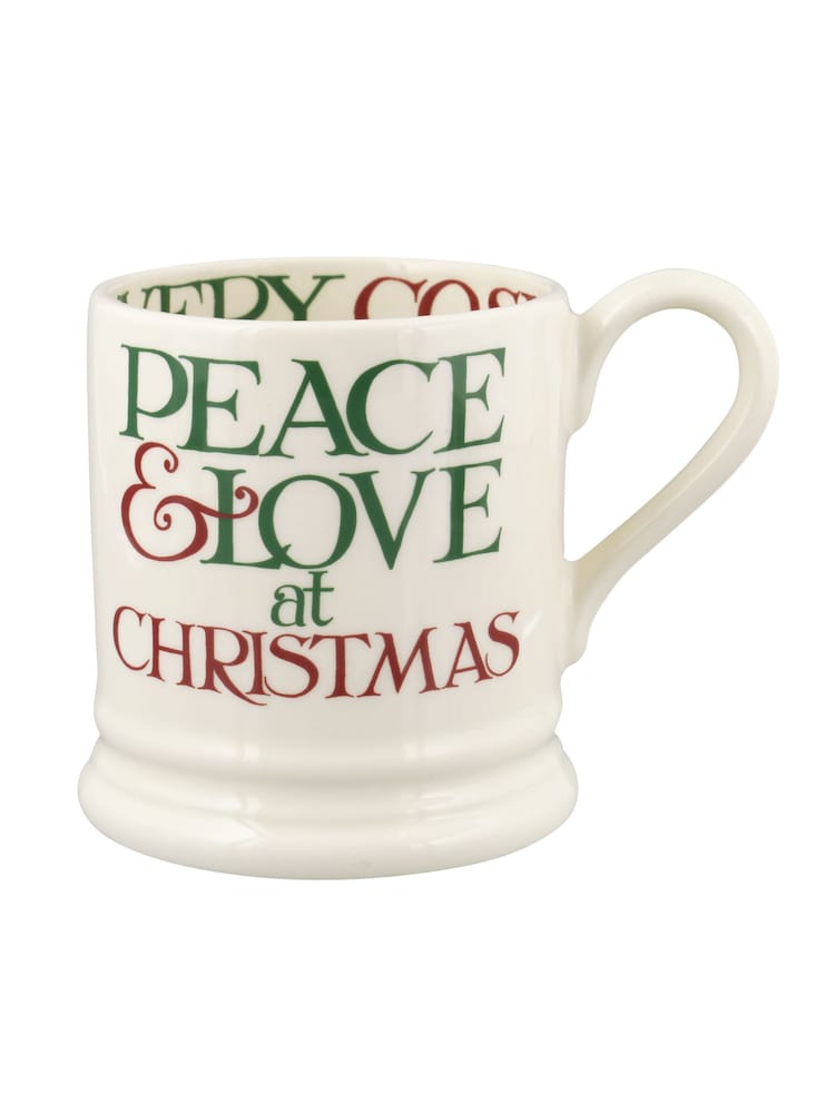 Emma Bridgewater Cream Christmas Toast and Marmalade Peace and Love Mug - Image 2 of 5