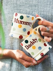 Emma Bridgewater ספל בנפח 2/1 פיינט עם כיתוב Daddy ועיטור נקודות פולקה - תמונה 1 מתוך 5