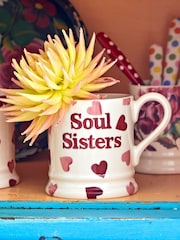 Emma Bridgewater Cream Pink Hearts Soul Sisters 1/2 Pint Mug - Image 1 of 5