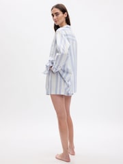 Gap Blue & White Stripe Poplin Pyjama Shirt - Image 2 of 2