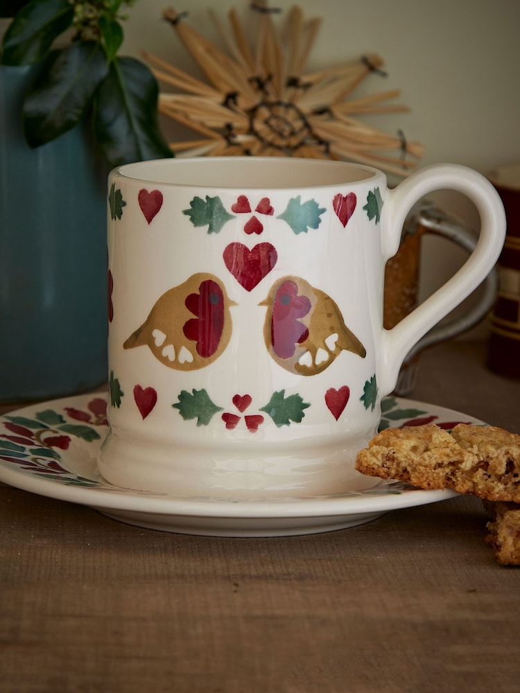 Emma Bridgewater Cream Christmas Joy 1/2 Pint Mug - Image 1 of 5
