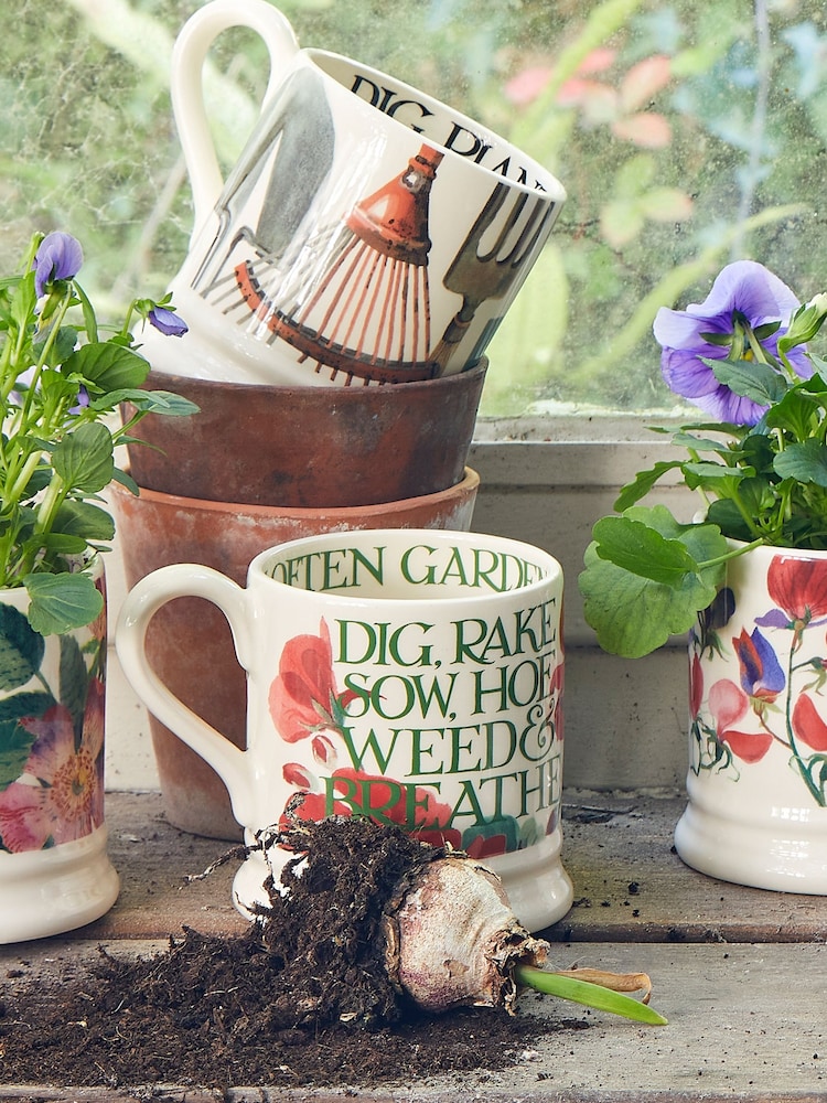 Emma Bridgewater Cream My Garden is my happiness 1/2 Pint Mug - Image 1 of 5