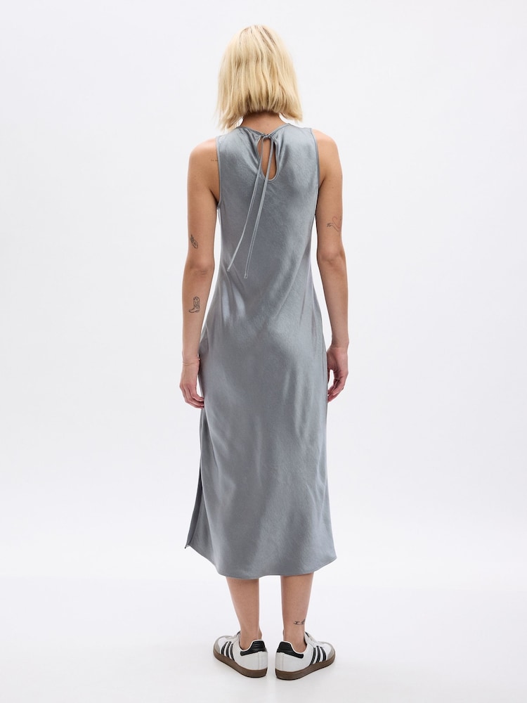 Gap Grey High Neck Midi Dress - Image 2 of 2