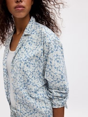 Gap Blue Ditsy Floral Poplin Pyjama Shirt - Image 3 of 4
