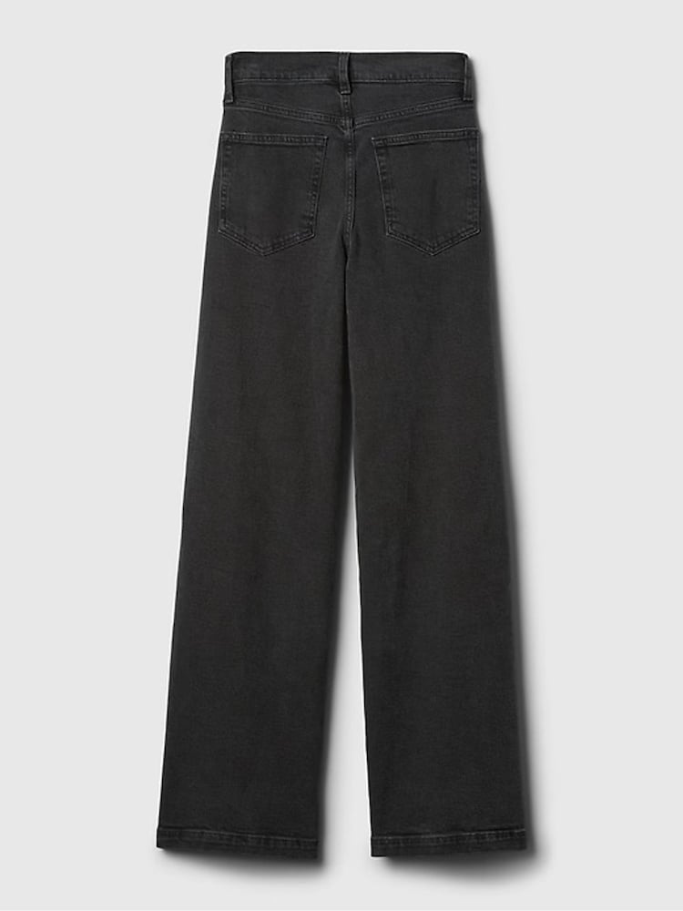 Gap Black High Waisted Stride Wide-Leg Jeans - Image 11 of 11