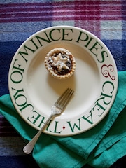 Emma Bridgewater Cream Christmas Joy Of Mince Pies 8 1/2 Inch Plate - Image 1 of 3