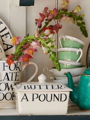 Emma Bridgewater Cream Black Toast Small Butter Dish - Image 1 of 6